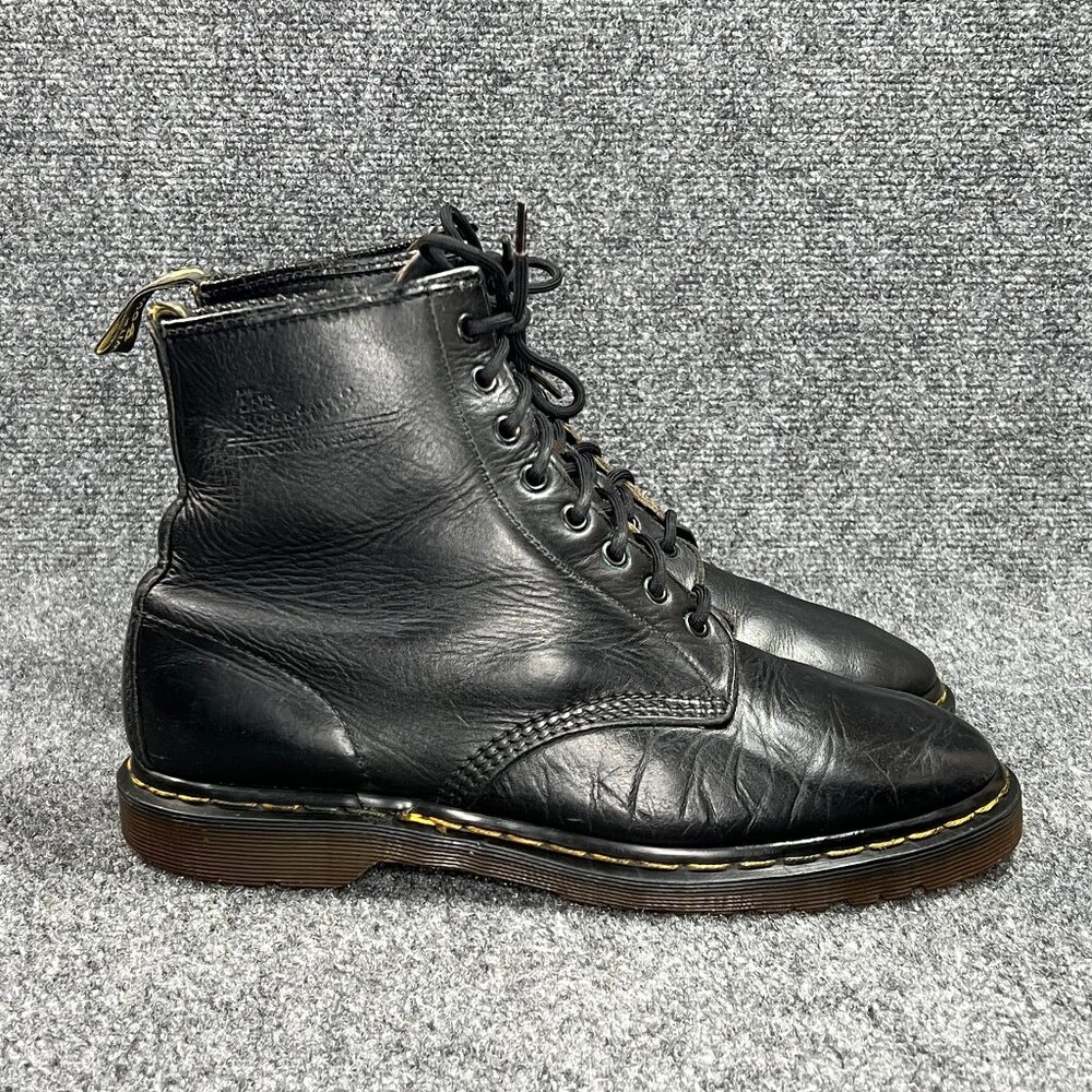 Dr. Martens 1460 Ben Boots Mens Sz 10 Black Smooth Leather‎ Made In England Lace